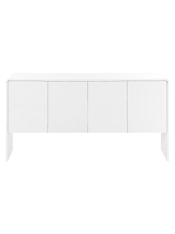 ABRIHOME Sideboard mit 4 Türen und Rückstoßvorrichtung in Weiß