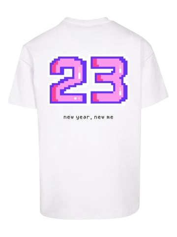 F4NT4STIC T-Shirt SIlvester Party Happy People Only in weiß