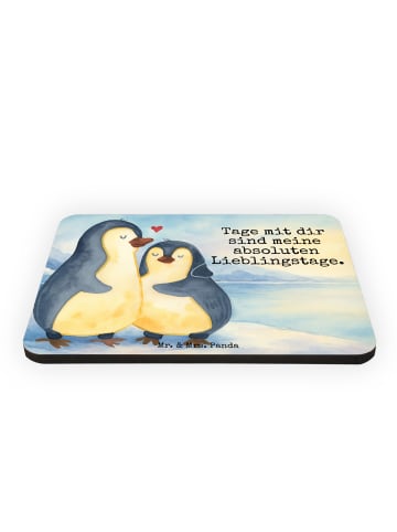 Mr. & Mrs. Panda Magnet Pinguin umarmen Design mit Spruch in Weiß