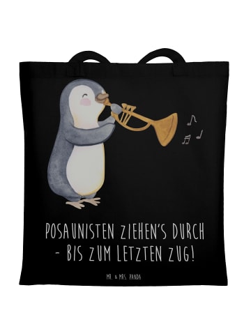 Mr. & Mrs. Panda ToteBag Trombone Durchzieher mit Spruch in Schwarz