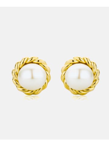 Diamant L'éternel Ohrstecker aus 375 Gelbgold mit Perle