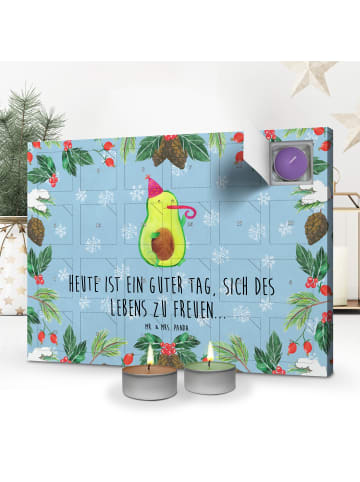 Mr. & Mrs. Panda Adventskalender Avocado Feier mit Spruch in Eisblau