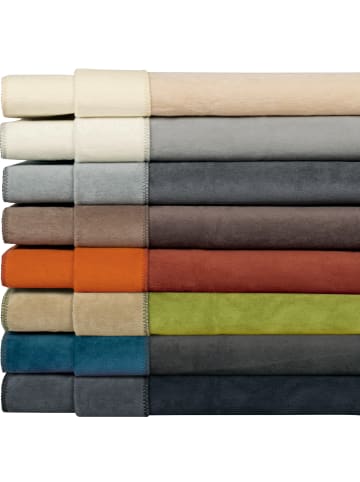 Erwin Müller Baumwollmischung Armlehnenschoner 2er-Pack Matera in schwarz/grau