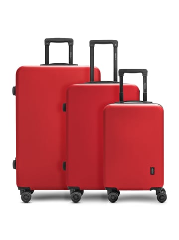 Redolz Essentials 09 3-SET 4 Rollen Kofferset 3-teilig in bright-red 2