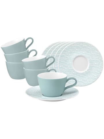 Seltmann Weiden 6er Set Kaffeetassen mit Untertassen Life Fashion 240 ml in Green Chic