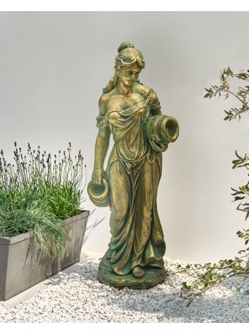 Beliani Gartenfigur TRYPOLIS in Grün - (W) 43 x (H) 115 x (L) 30 cm