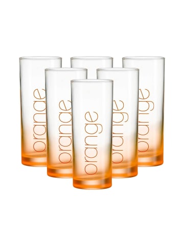 Ritzenhoff & Breker 6er Set Trinkgläser Favo in 360 ml in Orange