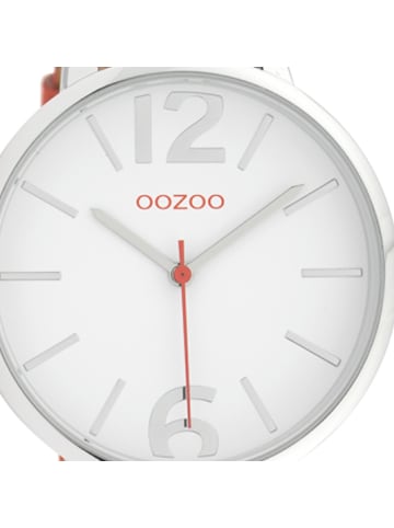 Oozoo Analog-Armbanduhr Oozoo Timepieces rot, schwarz groß (ca. 43mm)
