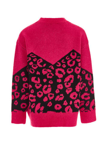 IMANE Strickpullover in Pink Schwarz