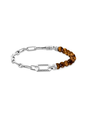 Thomas Sabo Armband Mit Braunen Beads Geschwärzt in silber, braun