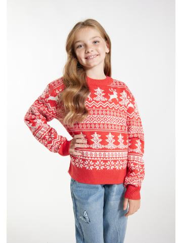 myMo KIDS Pullover in Rot Weiss