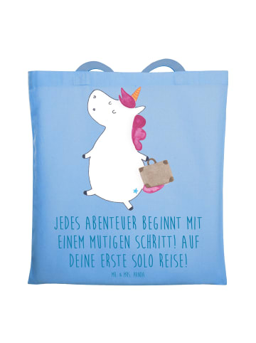 Mr. & Mrs. Panda Schultasche Alleine Reisen Unternehmen mit Spruch in Sky Blue