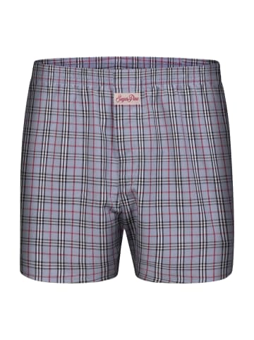 Sugar Pine Boxershorts Classic Check in Grau / Rot