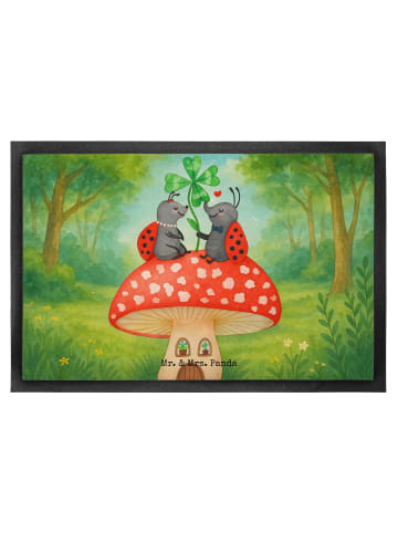 Mr. & Mrs. Panda Schmutzmatte Marienkäfer Fliegenpilz Design ohn... in Weiß