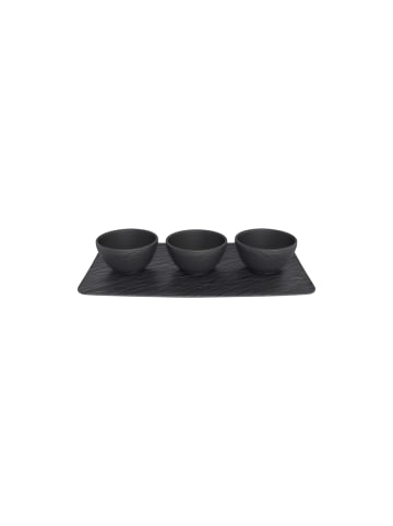 Villeroy & Boch 3er Set Dipschälchen-Set Manufacture Rock schwarz in schwarz