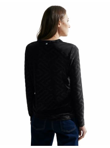 Cecil Knopfleiste Langarmshirt für Damen in uni