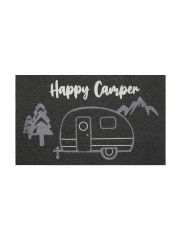 Wecon Home Fußmatten Happy Camper in anthrazit