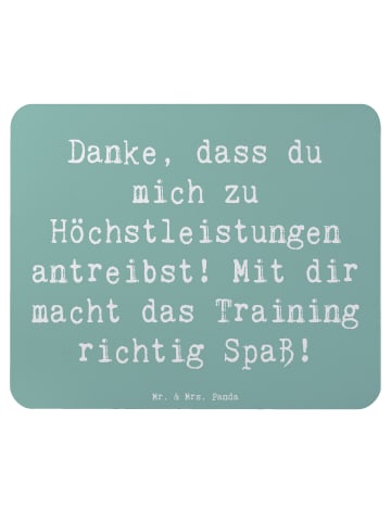 Mr. & Mrs. Panda Mauspad Spruch Motivierender Fitness-Trainer mi... in Meeresbrise