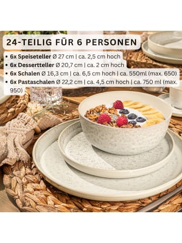Sänger Tafelservice Key West- 24 teilig aus Steingut