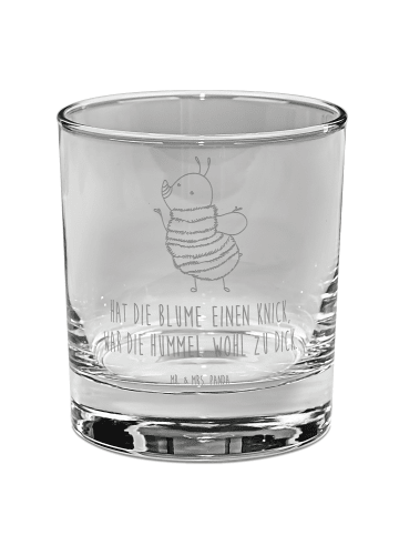 Mr. & Mrs. Panda Whiskey Glas Hummel flauschig mit Spruch in Transparent