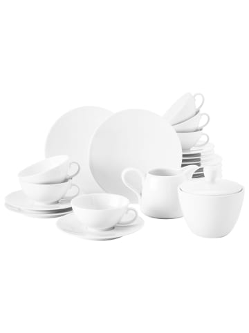 Seltmann Weiden 20er Set Teeservice Life Weiß weiß in weiß
