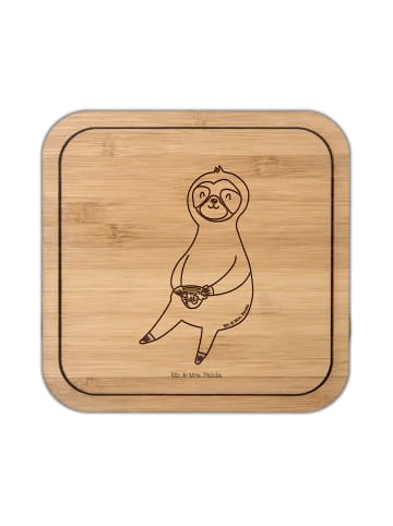 Mr. & Mrs. Panda Tischuntersetzer Faultier Kaffee ohne Spruch in Transparent