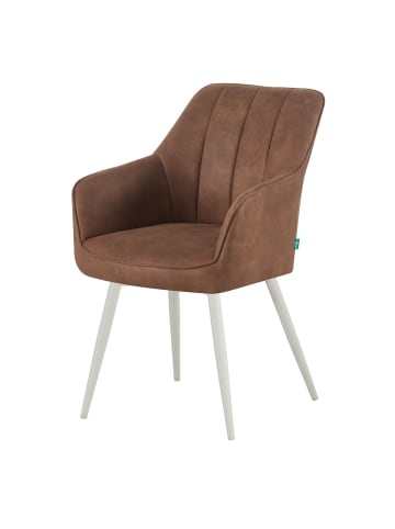 DUBI Möbel 2er-Set: Esszimmerstuhl THOMAS-SANA in Braun- (B)57 x (H)85 x  (T)62 cm