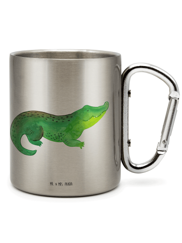 Mr. & Mrs. Panda thermotasse Krokodil ohne Spruch in Silber
