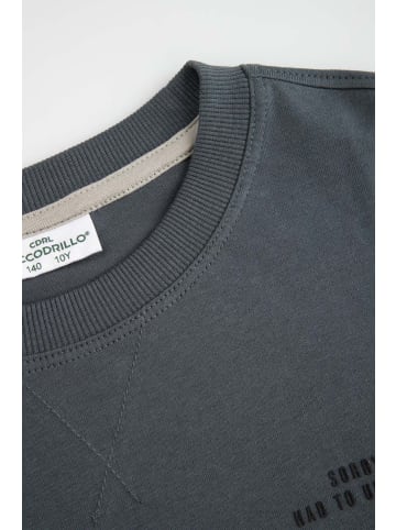 Coccodrillo Baumwoll-langarmshirt in schwarzgrau