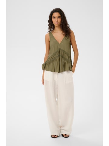 Soaked in Luxury Kurzarm-Bluse SLKleio Lockere Passform in Dusky Green