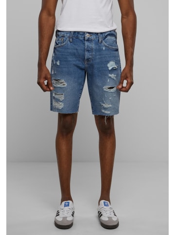 2Y Studios 2Y Studios Herren 2Y Destroyed Denim Shorts in blue