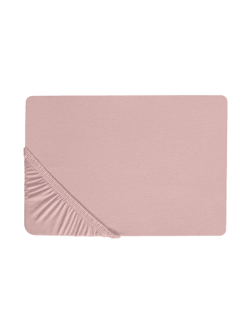 Beliani Bettlaken HOFUF in Rosa - (W) 140 x (H) 25 x (L) 200 cm