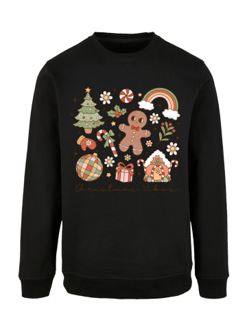 F4NT4STIC Sweatshirt Weihnachten Vibes Cozy Cute Winter in schwarz