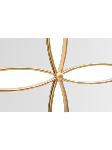 Mauro Ferretti Geometrischer Wandspiegel aus goldfarbenem Metall, 68 x 3,5 x 68 cm