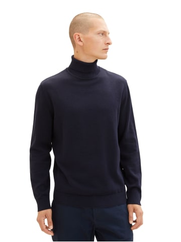 Tom Tailor Pullover BASIC TURTLENECK in Blau