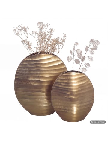 FineBuy Vase in Gold / Aluminium / 26x14x26