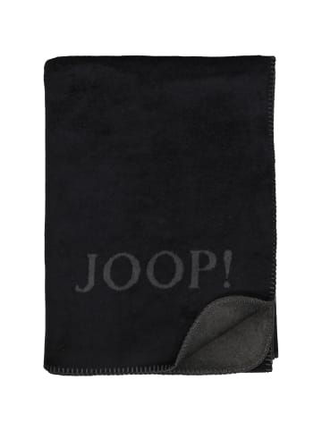 JOOP! JOOP! Wohndecken Uni-Doubleface Schwarz-Anthrazit in Schwarz-Anthrazit