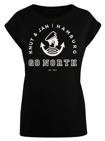 F4NT4STIC T-Shirt Go North Knut Jan Hamburg Knut Jan Hamburg in schwarz