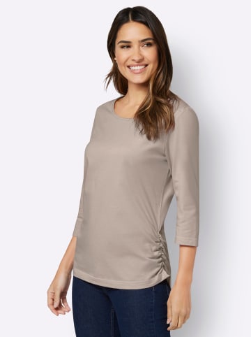 Sieh an! Rundhalsshirt in sesam