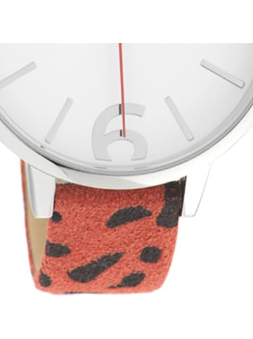 Oozoo Analog-Armbanduhr Oozoo Timepieces rot, schwarz groß (ca. 43mm)