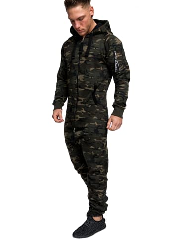 Amaci&Sons Jumpsuit SACRAMENTO in Camouflage Khaki