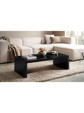 KADIMA DESIGN Couchtisch 110x55x35 cm Sofatisch in Marmor-Optik Zeitlos, in Schwarz
