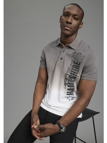 Delmao Poloshirt in grau-weiss