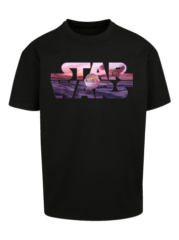 F4NT4STIC Oversize T-Shirt Star Wars The Mandalorian Child Ride The Sky in schwarz