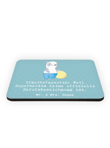 Mr. & Mrs. Panda Magnet Ergotherapeutin Superheldin mit Spruch in Meeresbrise