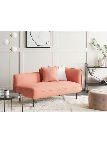 Beliani Chaiselongue CHEVANNES in Rosa/Schwarz - (W) 138 x (H) 74 x (L) 77 cm