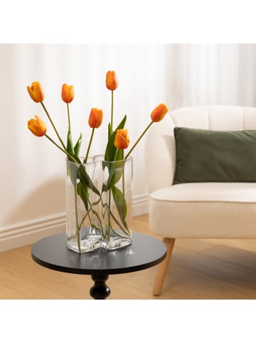 Atmosphera Créateur d'intérieur Glasvase KADE in Transparent, (B) 11,5 x (H) 25 x (L) 19 cm