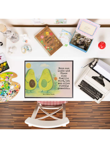 Mr. & Mrs. Panda tischschutz Avocado Pärchen Design mit Spruch in Weiß