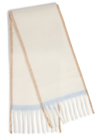 Marie Lund Schal in ecru hellblau - 0051