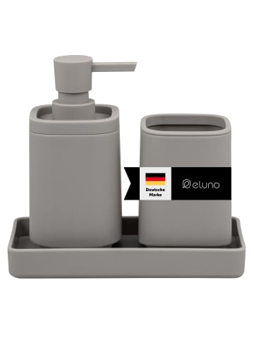 eluno Bad-Accessories Set VALONA 3tlg. ca. 8 x 15,5 cm (Ø/H)